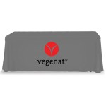 Grey Table Throw 2 Color Logo Print 6 ft. or 8ft. ( 3-sided or 4-sided option)